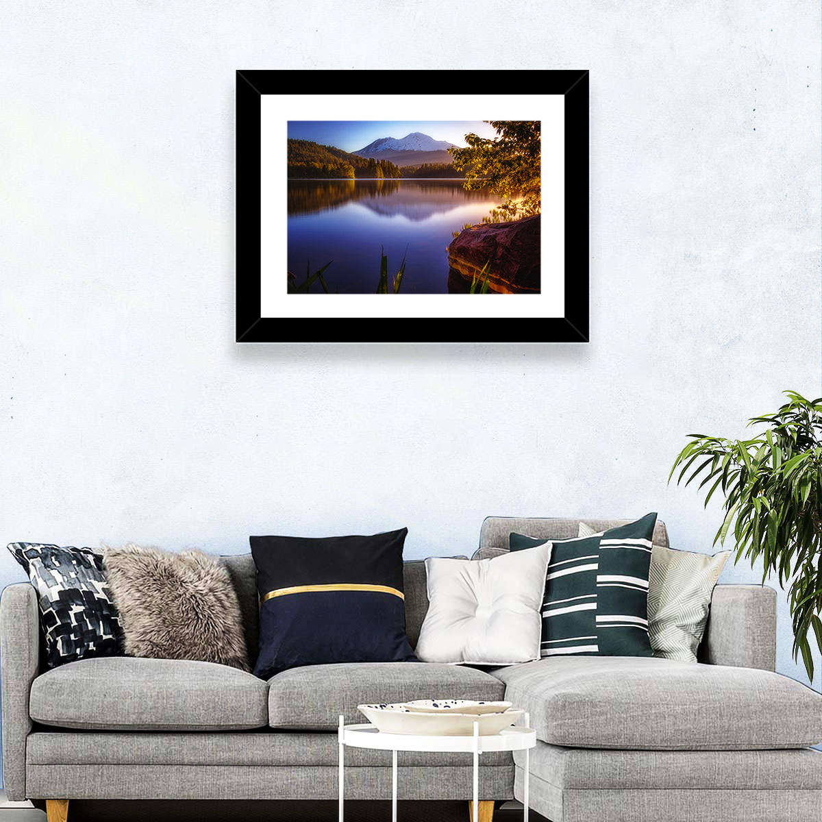 Mt Shasta Reflection at Lake Siskiyou Wall Art