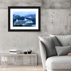 Misty Docked Cruise Ship Wall Art