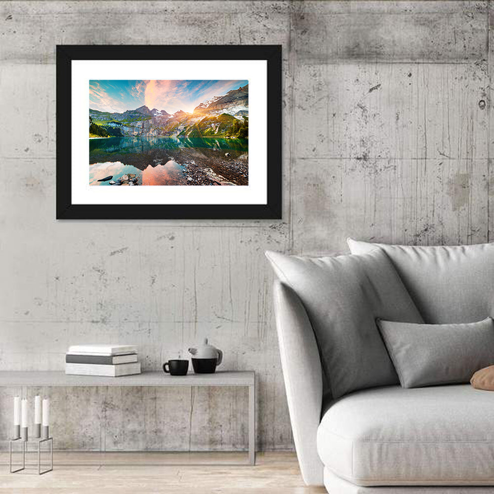 Oeschinensee Reflection Wall Art