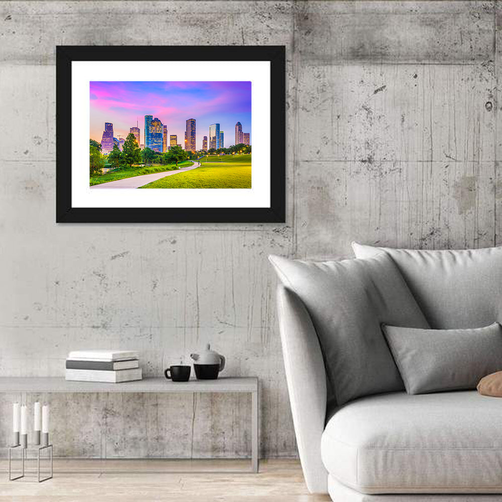Houston Skyline at Dusk Wall Art