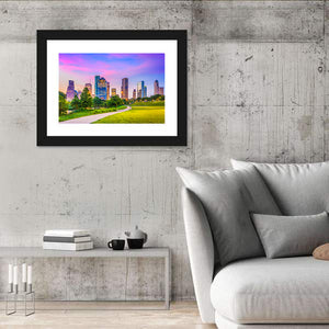 Houston City Skyline Wall Art