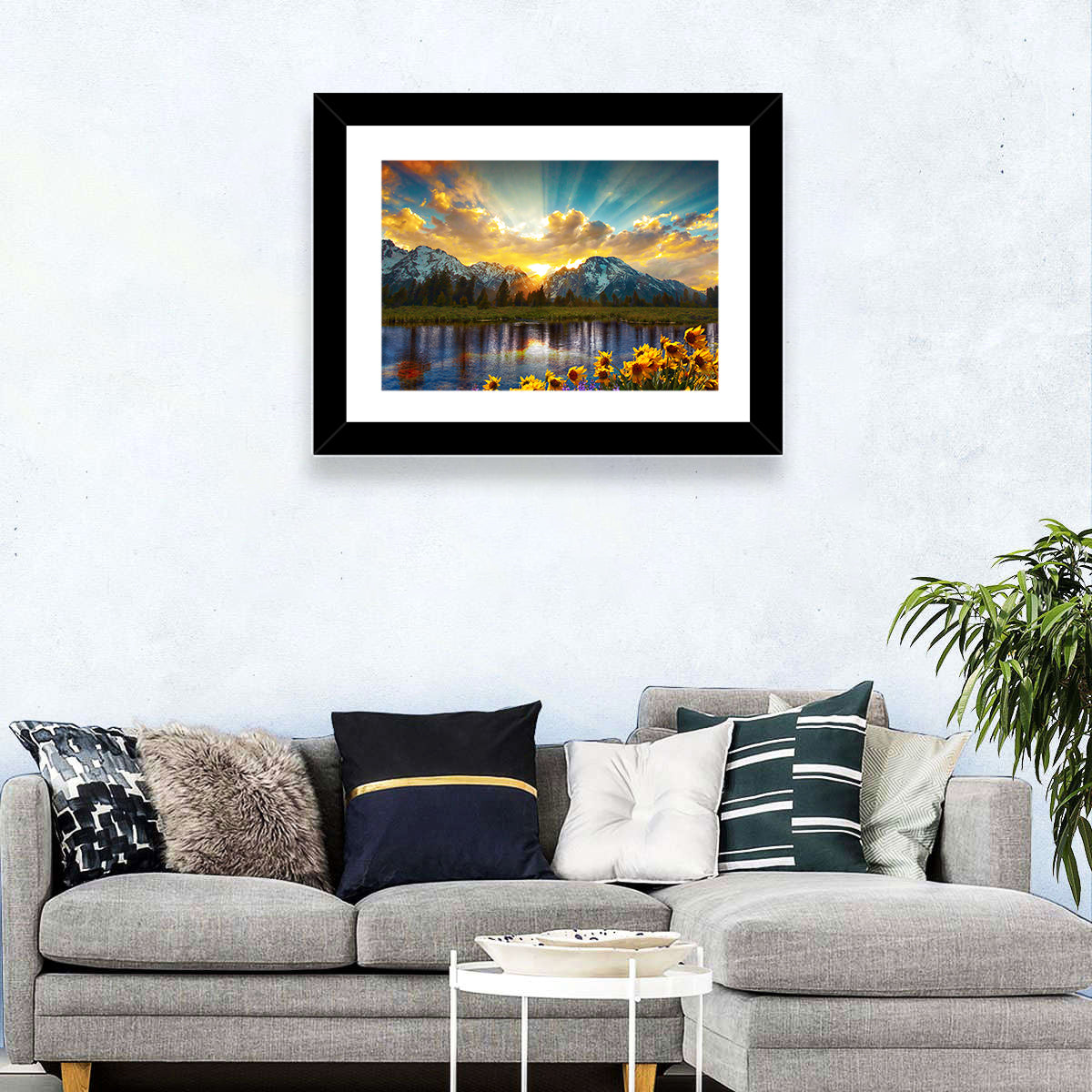 Grand Teton Sunrise Reflection Wall Art