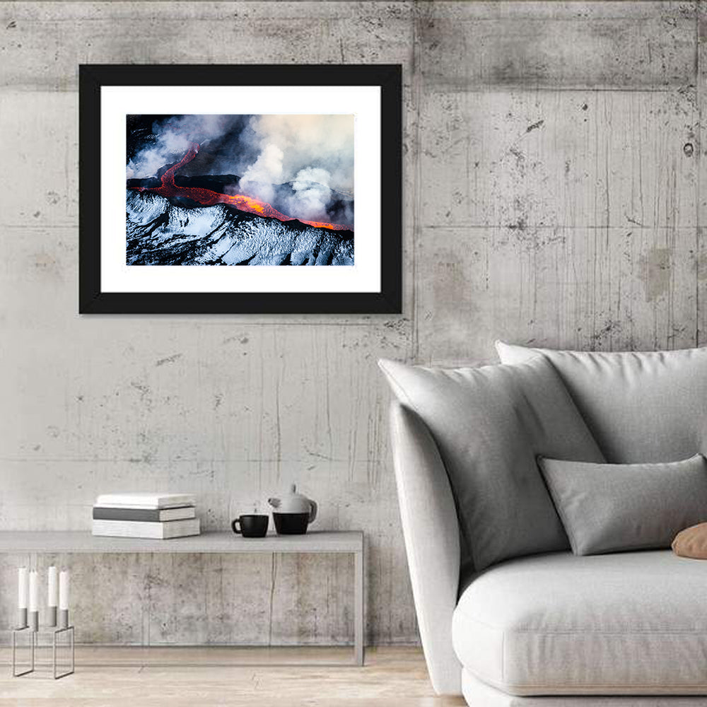 Snow-crusted Lava Flow Wall Art