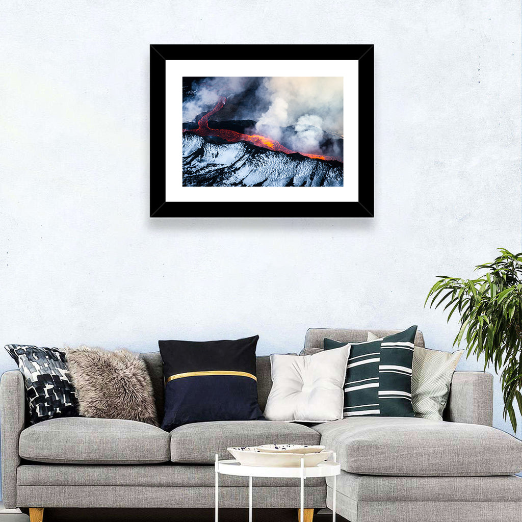 Snow-crusted Lava Flow Wall Art