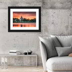 Corpus Christi Church Sunset Reflection Wall Art