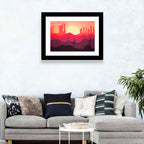 Sunset Desert Cacti Wall Art