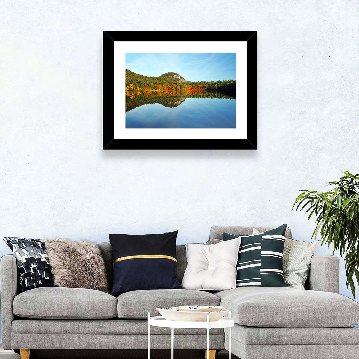 Echo Lake Autumn Reflection Wall Art