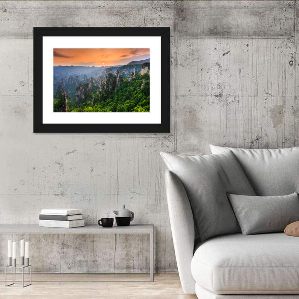 Zhangjiajie Forest at Sunset Wall Art