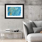 Blue Marble Streams Wall Art