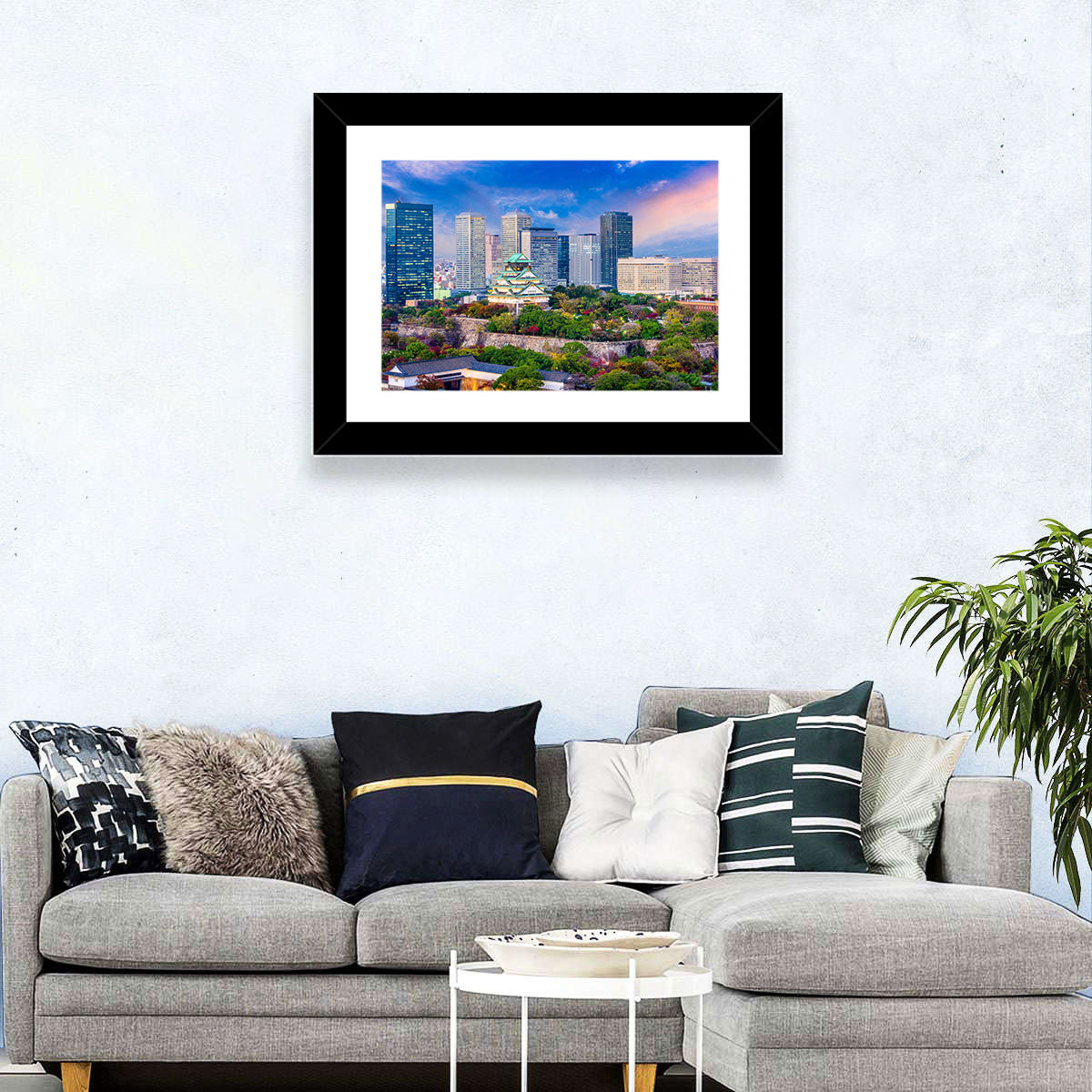 Osaka City Skyline Wall Art