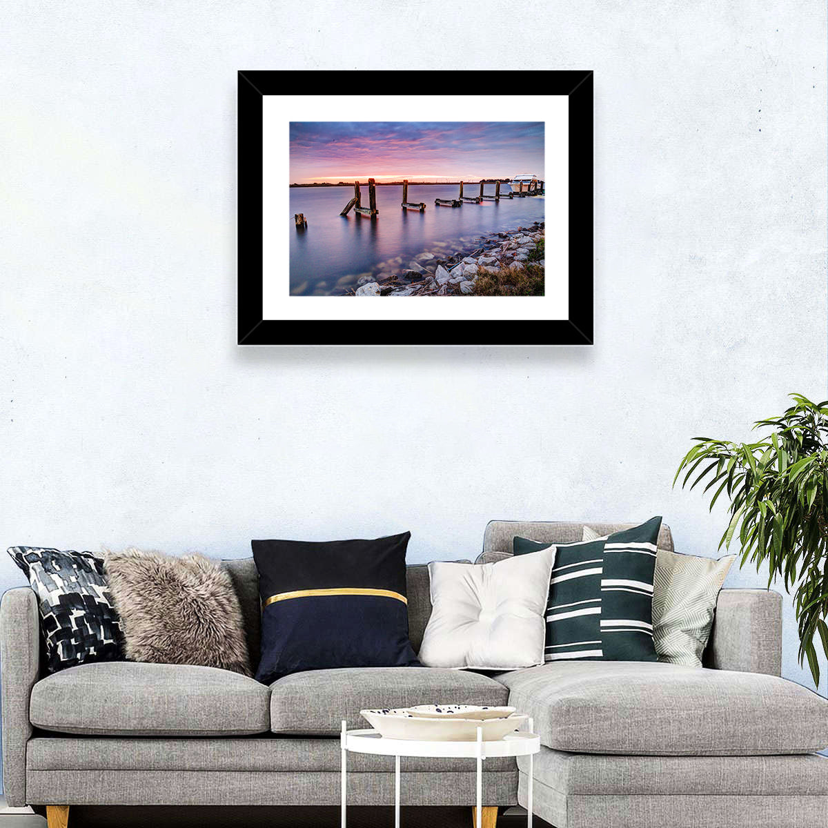 Bayou Lafourche Dock Sunrise Wall Art