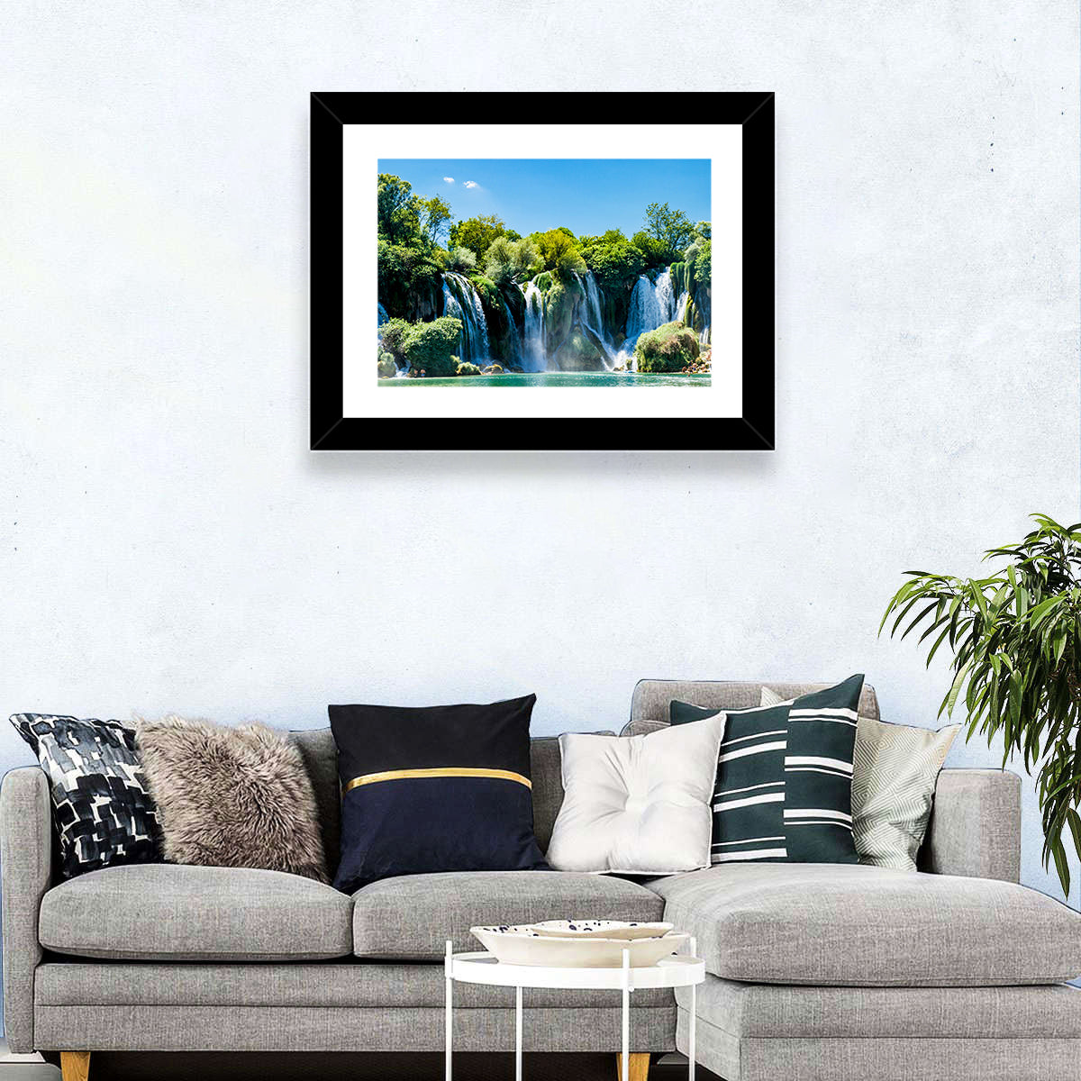 Kravice Waterfall, Ljubuški Wall Art in a room, landscape