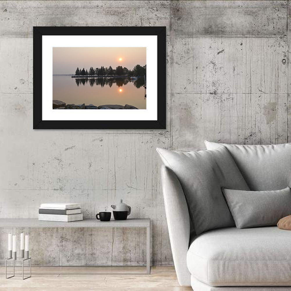 Sylvan Lake Sunset Reflection Wall Art