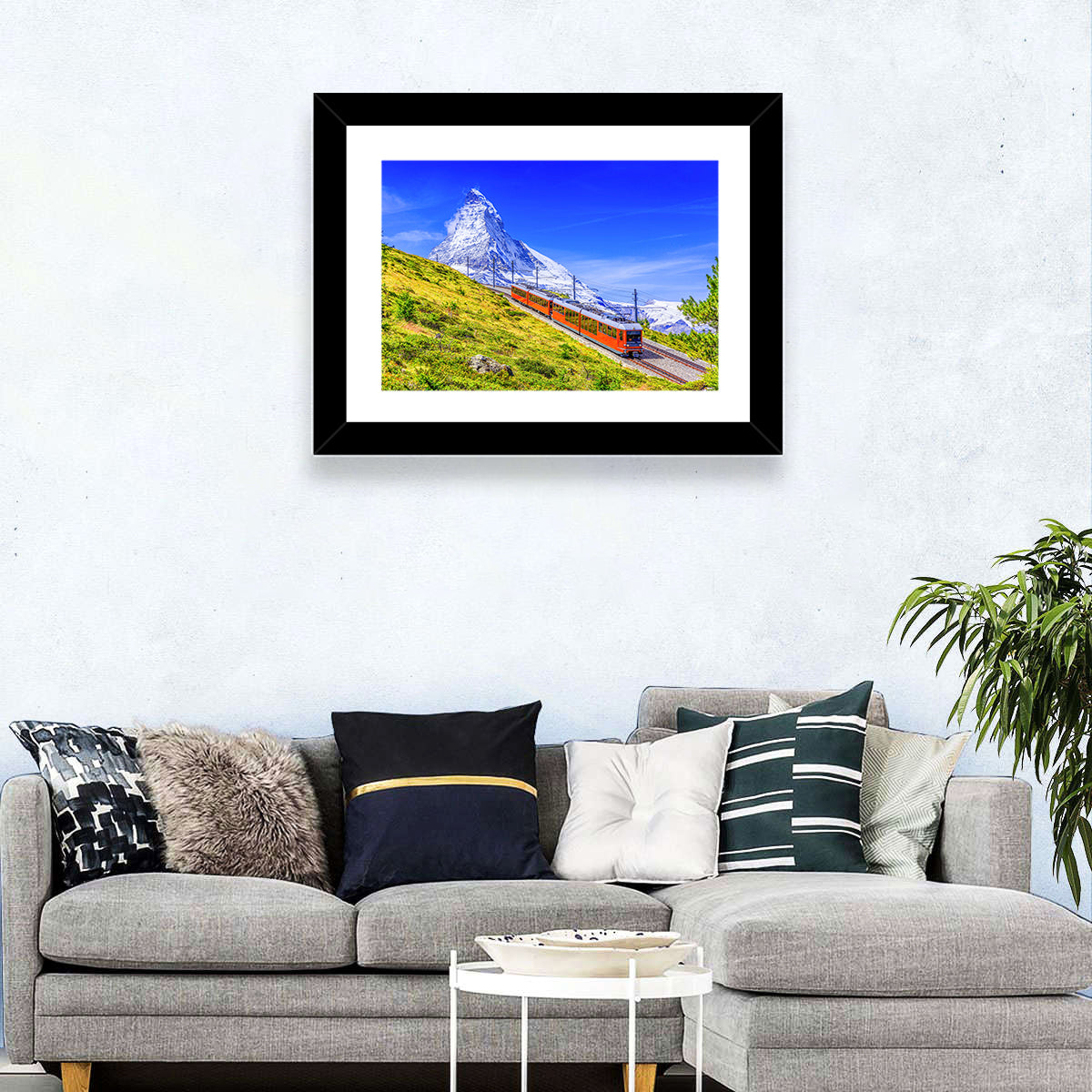 Matterhorn & Train Wall Art