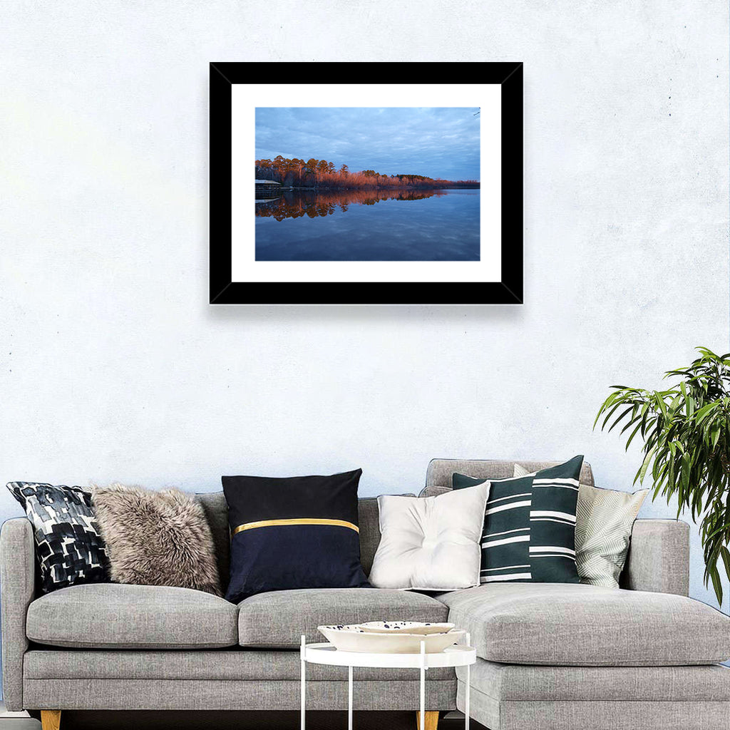 Lake Livingston Pier at Golden Hour Wall Art