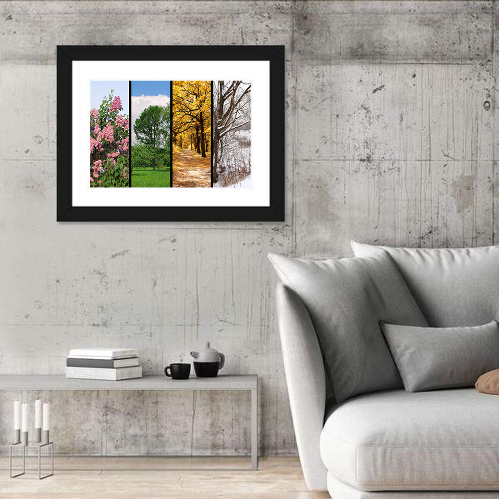 Four Seasons Tree Collage Wall Art