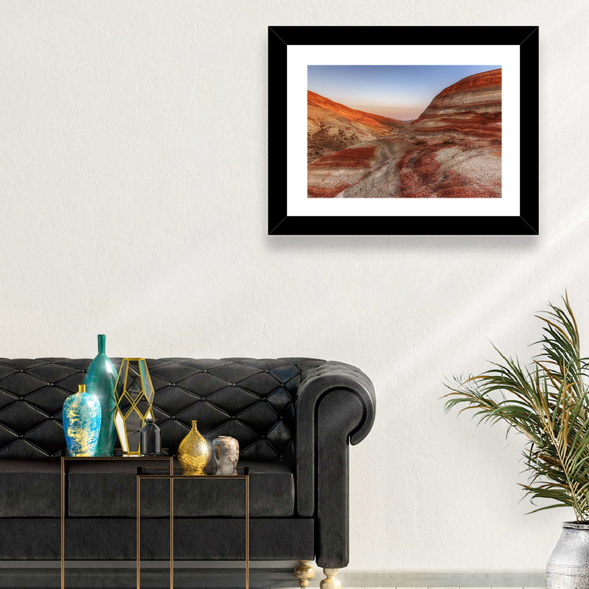 Khizi Candy Cane Mountains Wall Art in a room, landscape