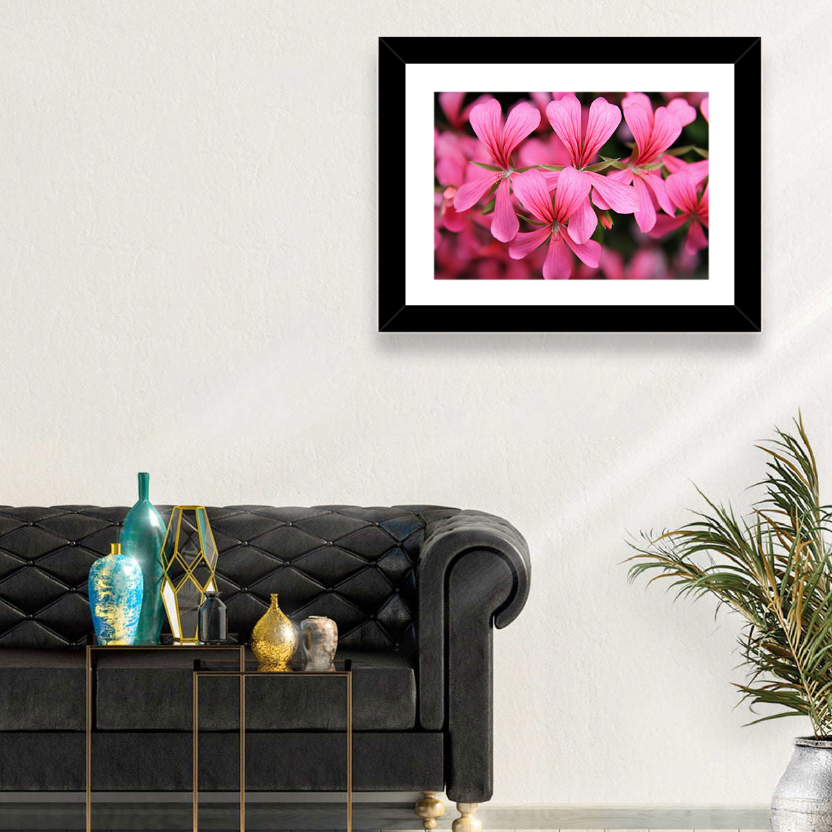 Pink Geranium Close Up Wall Art