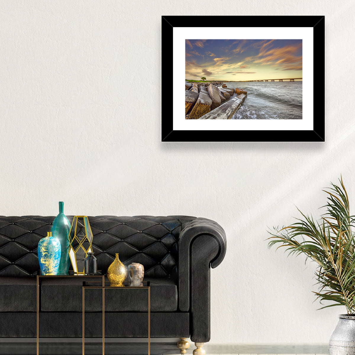 Nassau County Causeway at Sunset Wall Art