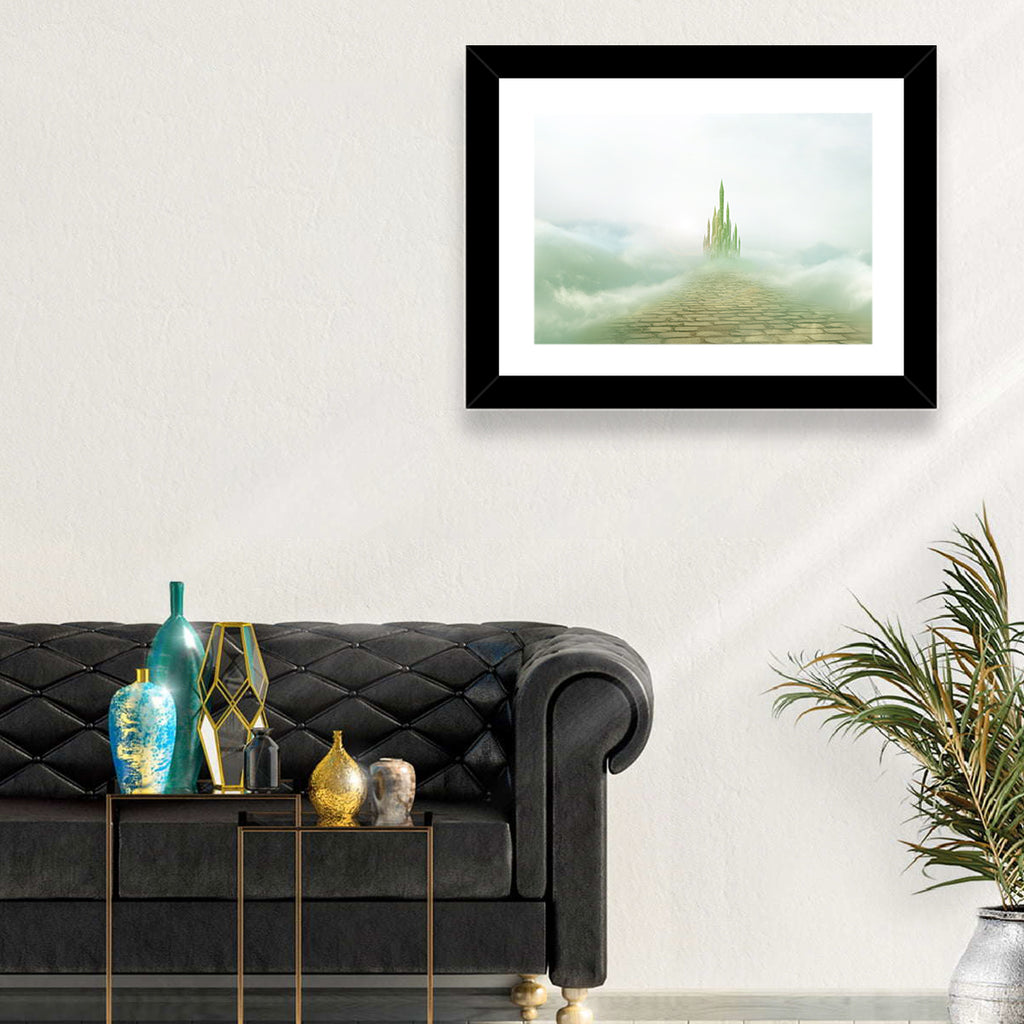 Cobblestone Path to Emerald Castle Wall Art