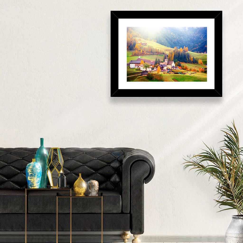 Santa Maddalena Golden Hour Wall Art
