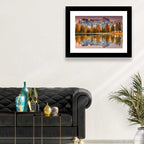 Antorno Lake Autumn Reflection Wall Art