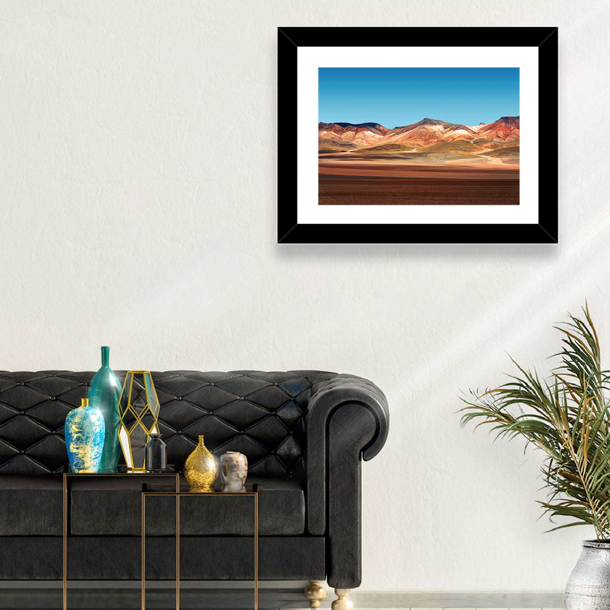 Atacama Desert Ridges Wall Art in a room, landscape