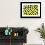 Yellow Chrysanthemum Bloom Pattern Wall Art