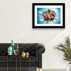 Suitcase and World Landmarks Montage Wall Art