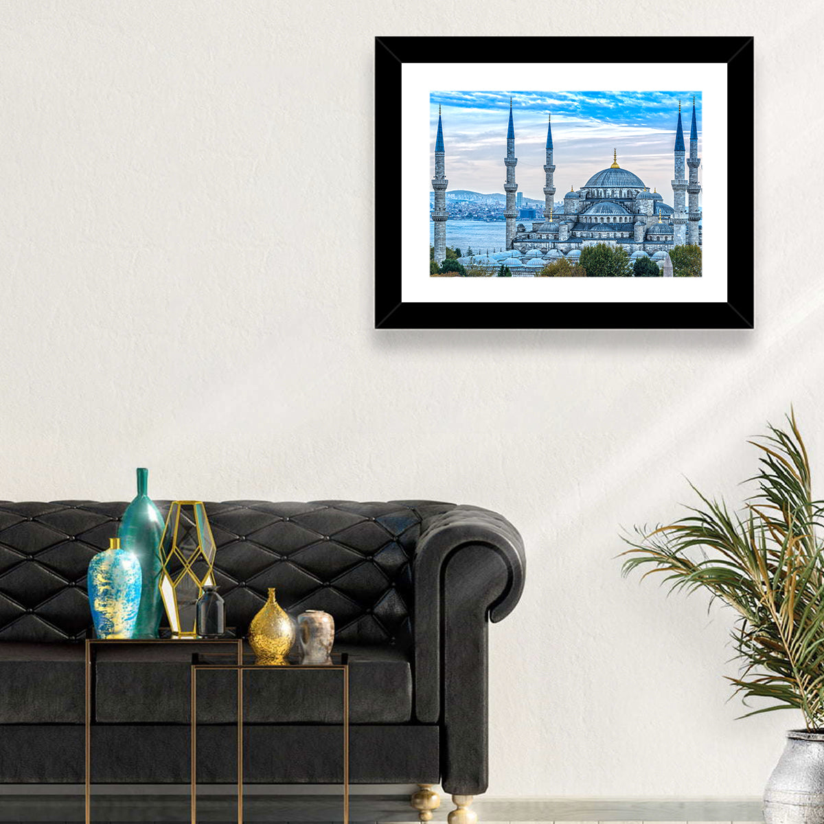 Cloudy Blue Mosque Wall Art