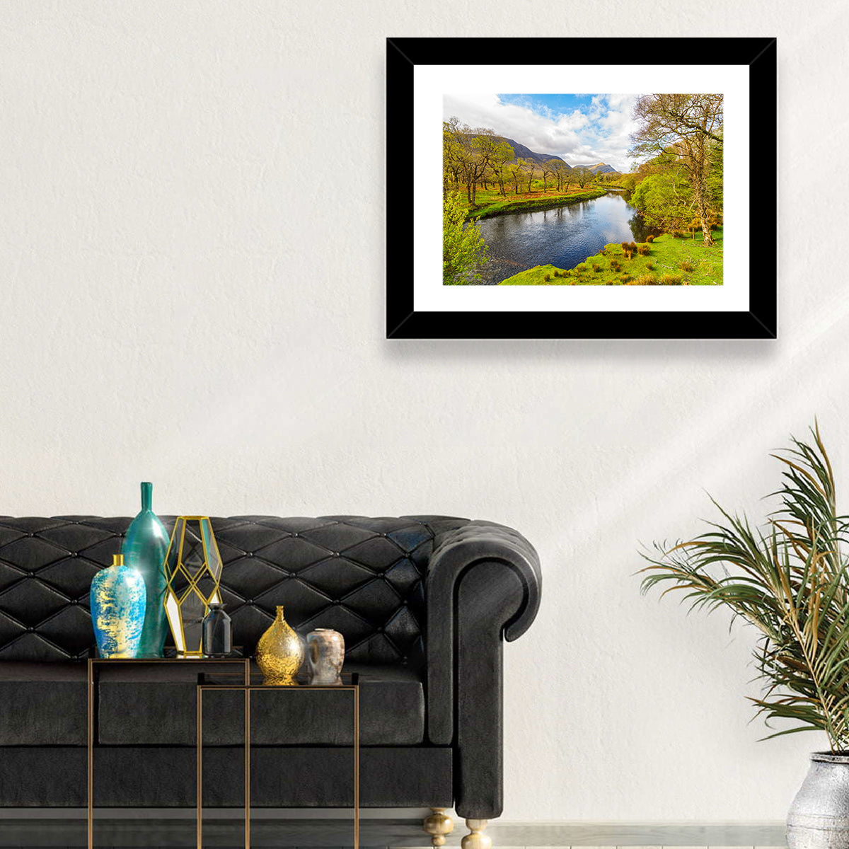 Connemara Countryside Wall Art in a room, landscape