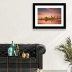 Kuwait City Skyline at Sunset Wall Art