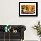 Maple Lane in Autumn Wall Art