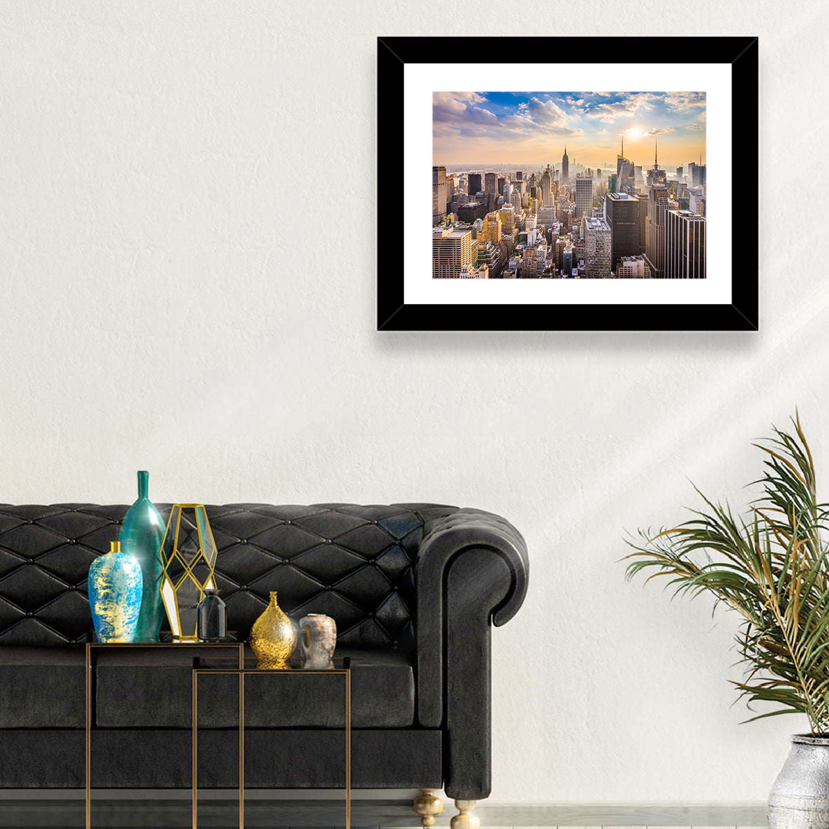 New York City Skyline at Golden Hour Wall Art