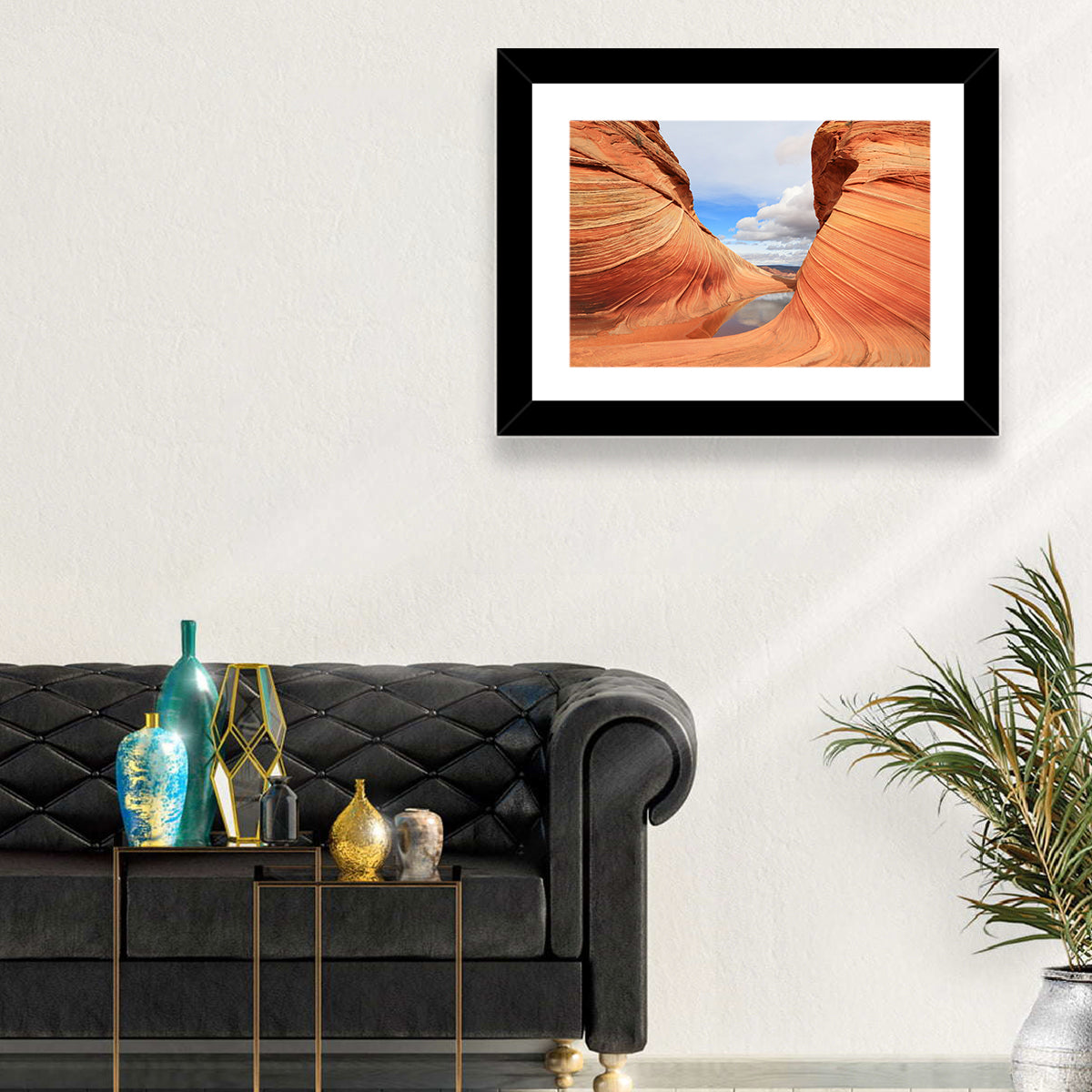The Wave at Coyote Buttes Wall Art in a room, landscape