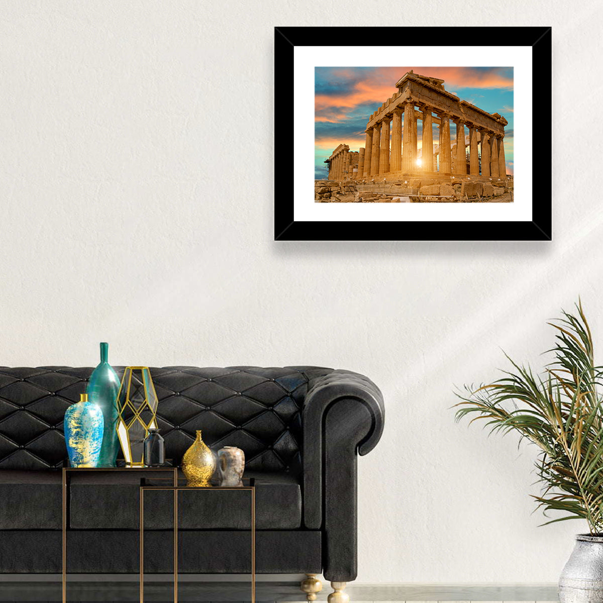 Parthenon at Sunset Wall Art in a room, landscape