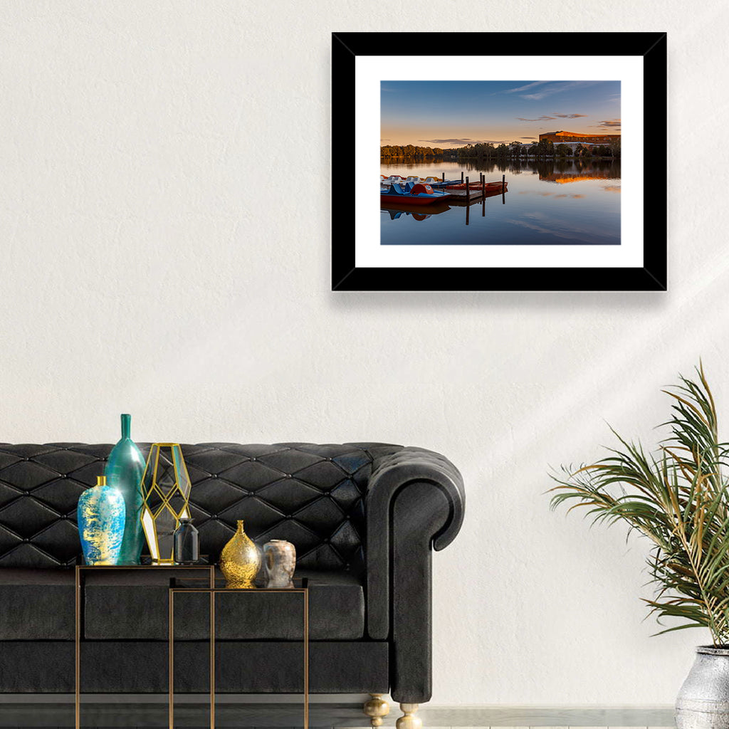 Dutzendteich Lake at Golden Hour Wall Art