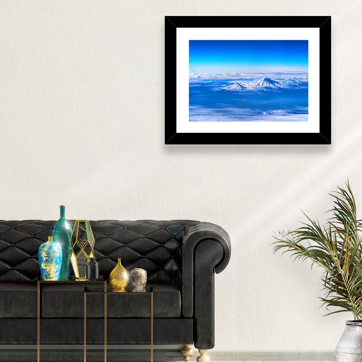 Mount Ararat Above Clouds Wall Art in a room, landscape
