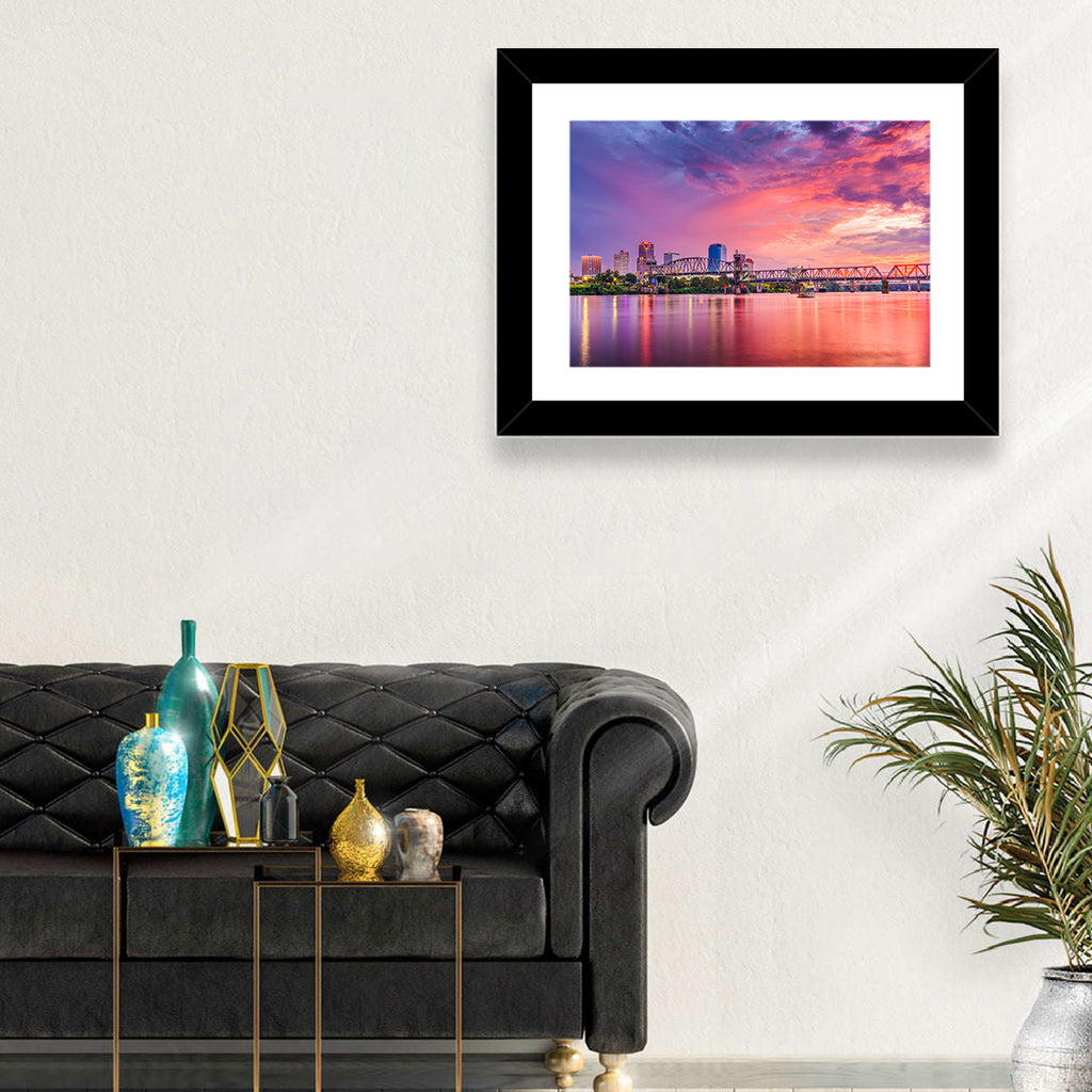 Little Rock Sunset Skyline Wall Art