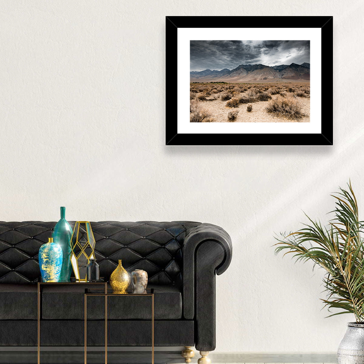 Storm Over Death Valley Wall Art in a room, landscape
