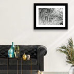 Ink Swirl Monochrome Abstract Wall Art