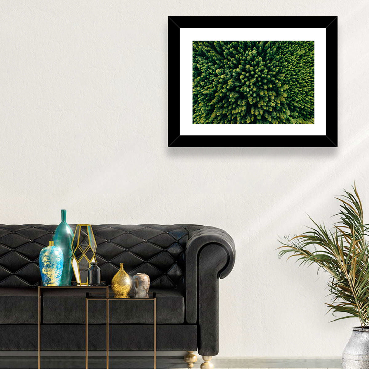 Aerial Conifer Canopy Wall Art in a room, landscape