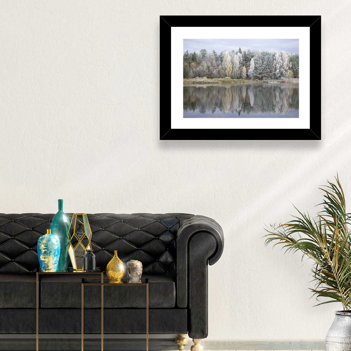Pskov Region Forest Lake Wall Art in a room, landscape