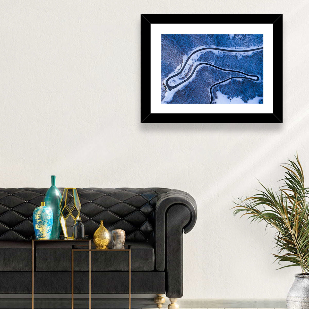 Montenegro Snowy Mountain Road Wall Art