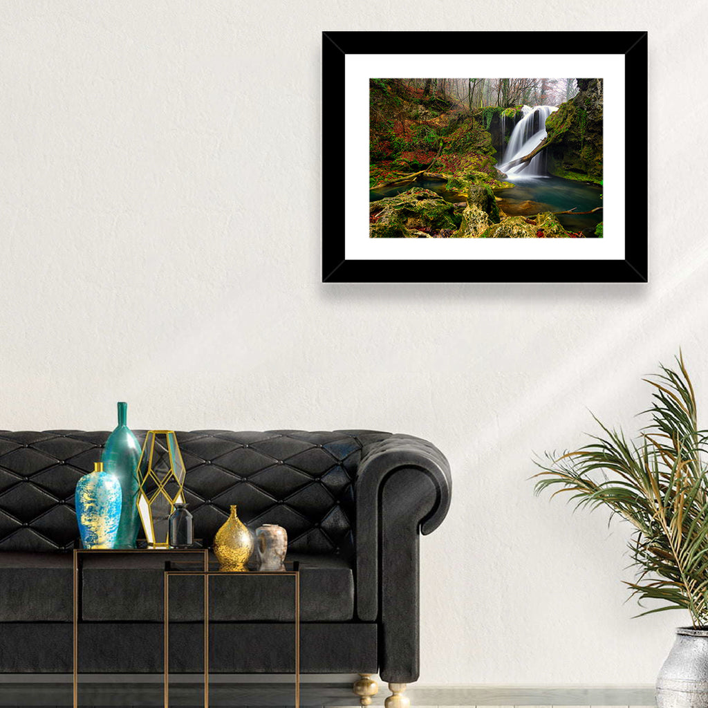 Cheile Nerei Mossy Waterfall Wall Art