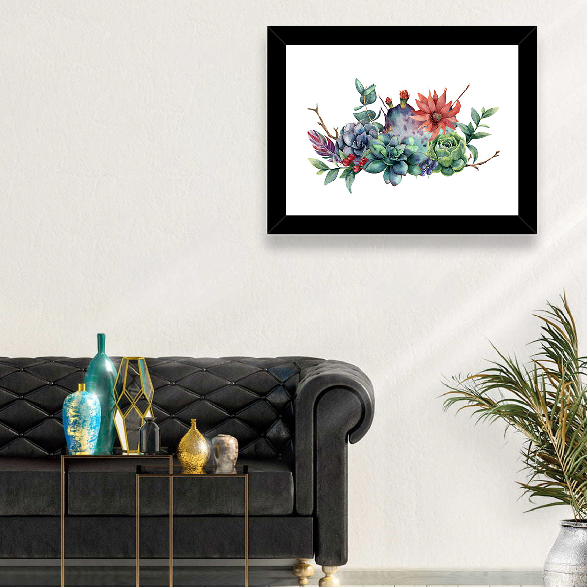 Succulent and Cactus Bouquet Wall Art