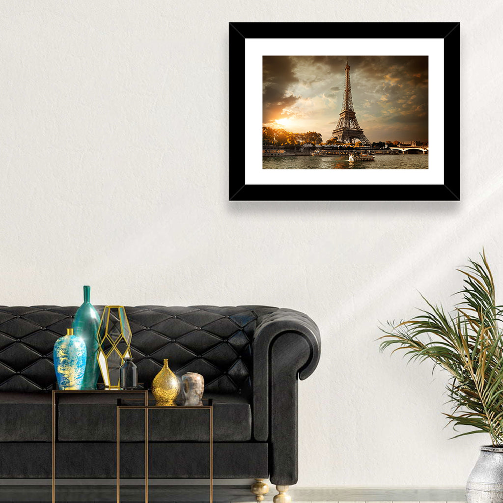 Eiffel Tower at Sunset Wall Art