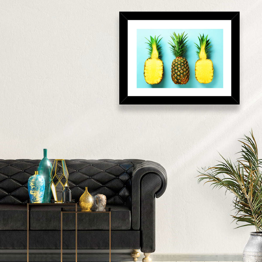 Three Pineapples Minimalist Design Wall Art