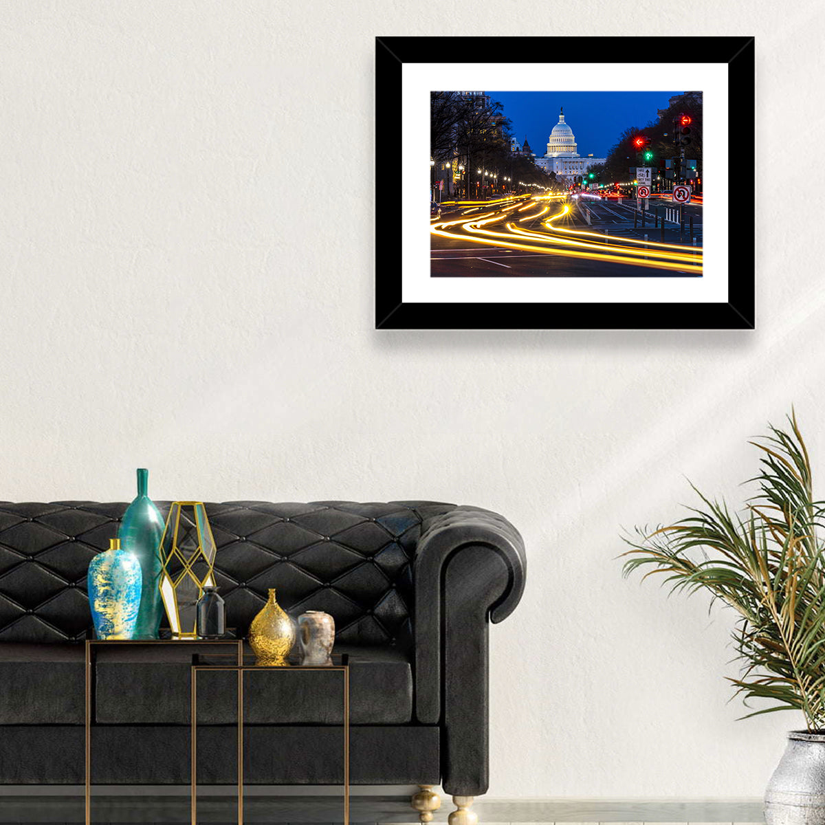 Pennsylvania Avenue at Dusk Wall Art in a room, landscape