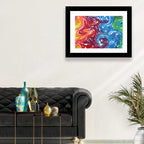 Marbled Color Flow Abstract Wall Art